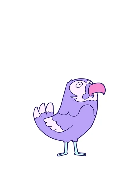 Jumping motion animation of cartoon parrot Stock Footage 324463887