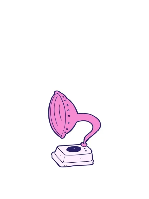 Jumping motion animation of cartoon phonograph Video stock 324296953