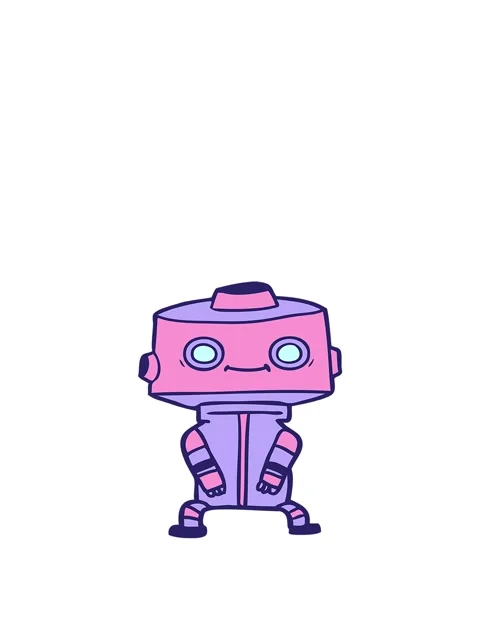 Jumping motion animation of a cartoon robot design Stock Footage 324067312