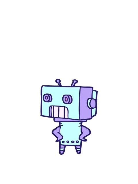 Jumping motion animation of cartoon robot character Stock Footage 324279205