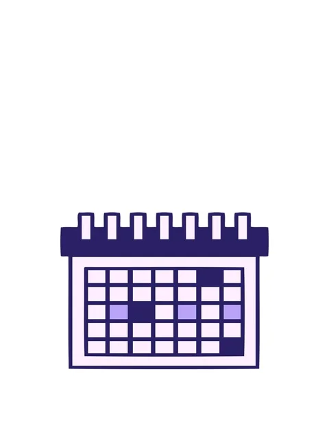 Jumping motion animation of cartoon of a work calendar Stock Footage 324309613