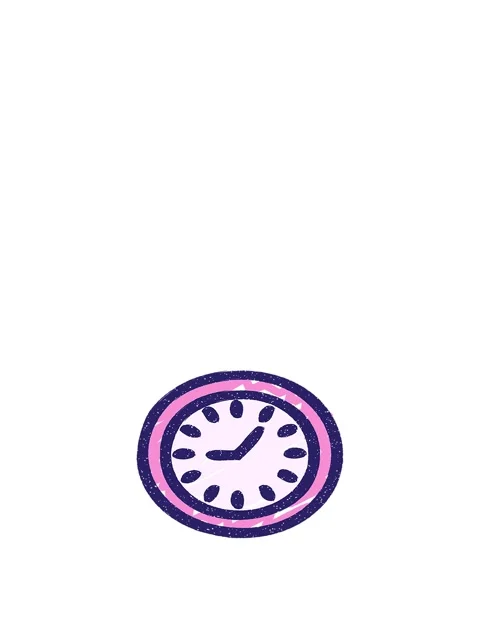 Jumping motion animation of Clock Symbol Chalk Drawing Stock Footage 324065775