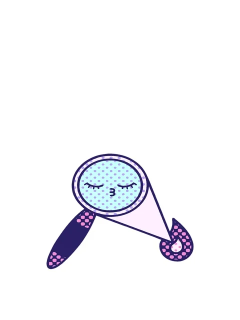 Jumping motion animation of comic book style cartoon of a magnifying glass Stock Footage 324059795