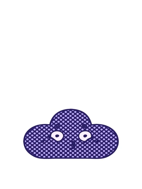 Jumping motion animation of comic book style cartoon of a storm cloud Stock Footage 324170258