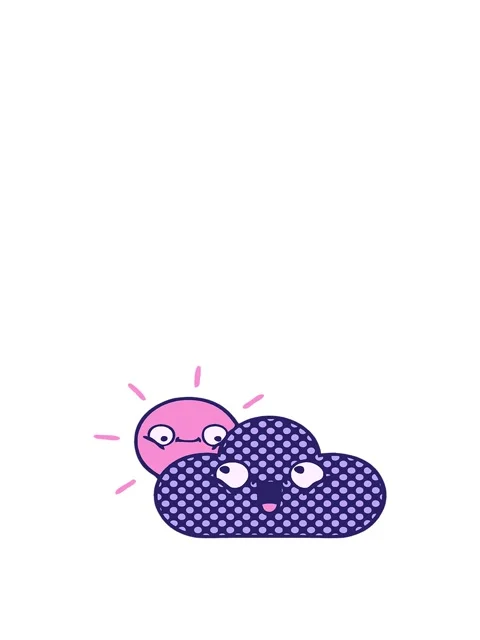 Jumping motion animation of comic book style cartoon of a storm cloud and sun Video stock 324379346