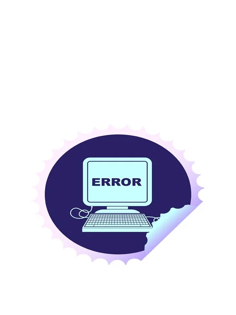 Jumping motion animation of computer error vector illustration circular pee.. Stock Footage 324094629