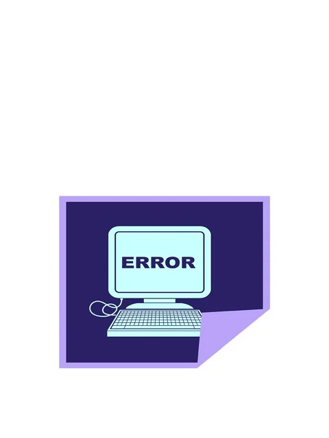 Jumping motion animation of computer error vector illustration square peeli.. Stock Footage 324149660