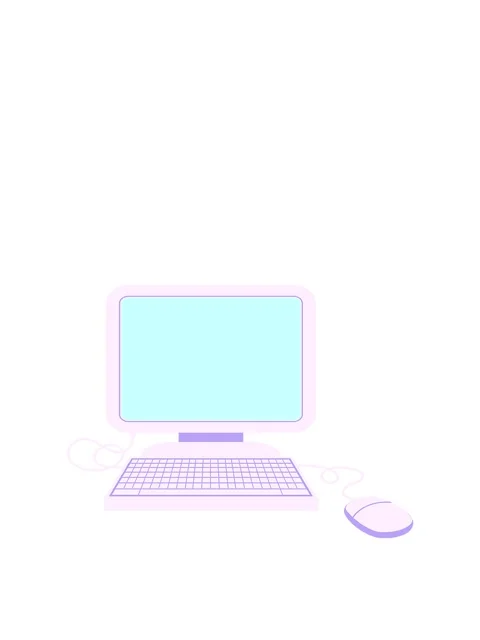 Jumping motion animation of computer with mouse and keyboard Stock Footage 324448677