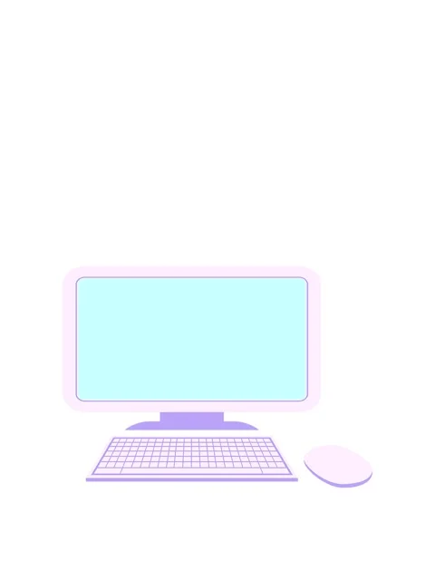 Jumping motion animation of computer with wireless mouse and keyboard Stock Footage 324288421