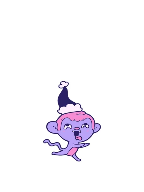 Jumping motion animation of crazy hand drawn line drawing of a monkey runni.. Stock Footage 324414601