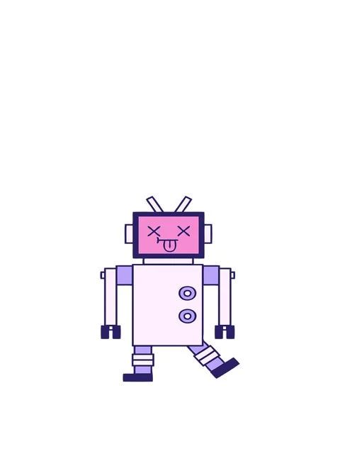 Jumping motion animation of cute cartoon of a robot design Stock Footage 324312205