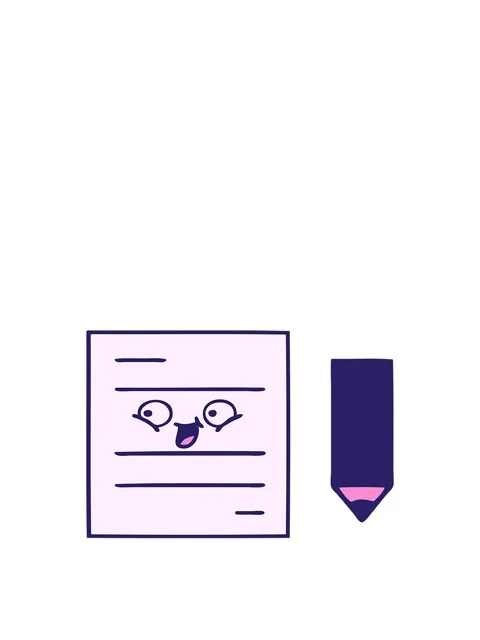 Jumping motion animation of cute cartoon of a test paper Stock Footage 324416077