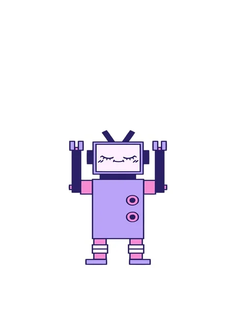 Jumping motion animation of cute robot Stock Footage 324046381