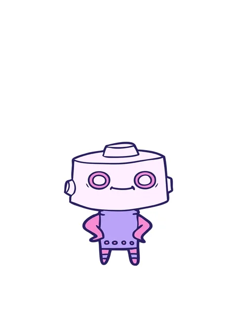 Jumping motion animation of a doodle of an android Stock Footage 324346728
