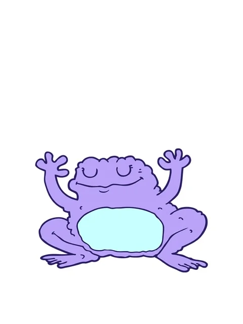 Jumping motion animation of drawing of funny frog Stock Footage 324433128
