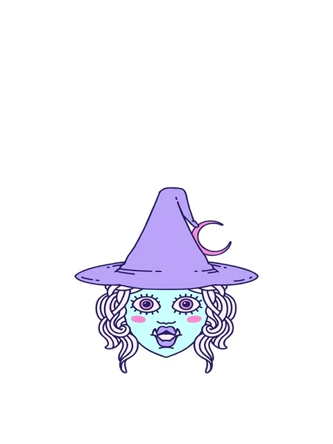 Jumping motion animation of half orc witch character face Stock Footage 324485349