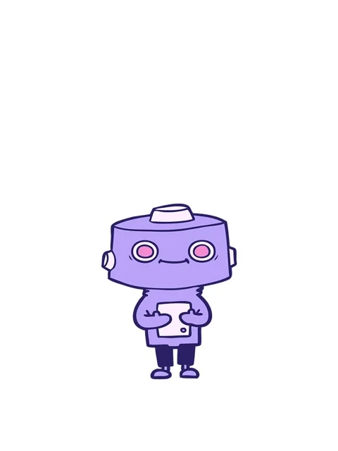 Jumping motion animation of  hand drawn cartoon robot Stock Footage 324227536