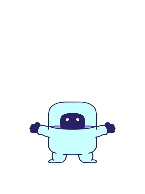 Jumping motion animation of hand drawn cartoon doodle of an alien in suit Stock Footage 324233460