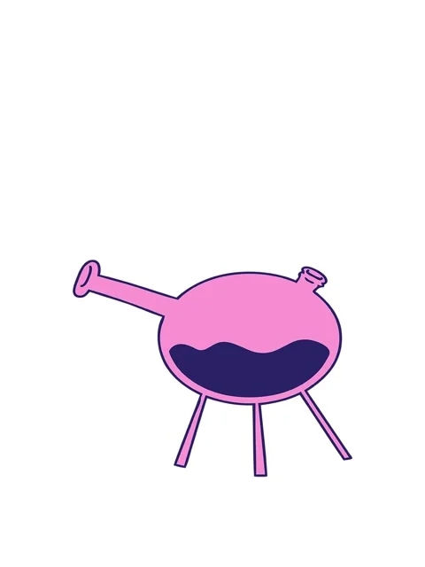 Jumping motion animation of hand drawn cartoon doodle of a science test tube Stock Footage 324432025