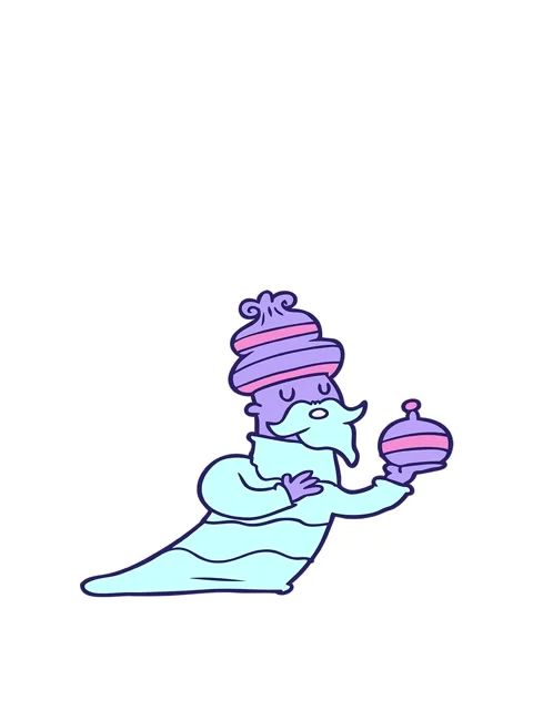 Jumping motion animation of one of three wise men cartoon Stock Footage 324277453