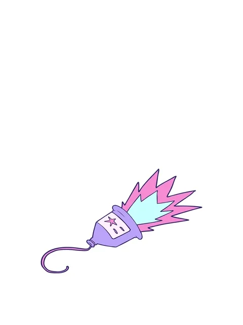 Jumping motion animation of party popper cartoon Video stock 324387985