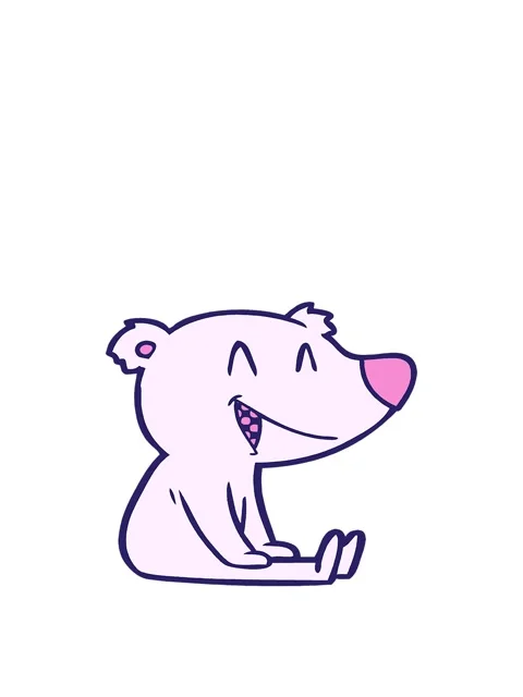 Jumping motion animation of sitting bear cartoon Stock Footage 324040454