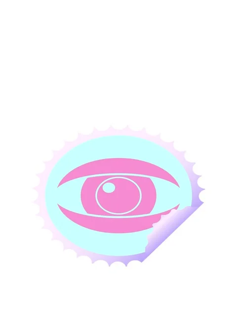 Jumping motion animation of staring eye graphic vector circular peeling stick Stock Footage 324443925