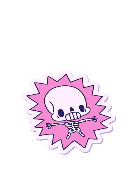 Jumping motion animation of sticker cartoon illustration kawaii electrocute.. Stock Footage 324365123