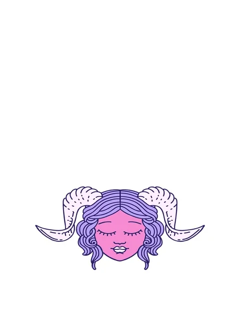 Jumping motion animation of Tattoo Style tiefling character face Stock Footage 324468523