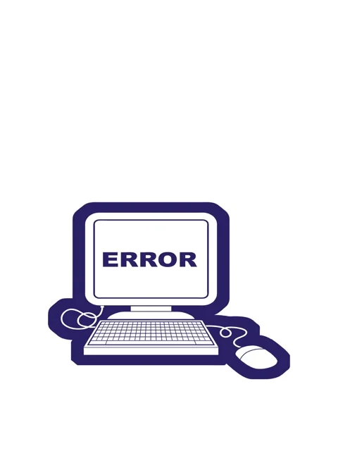 Jumping motion animation of vector icon illustration of a computer error Stock Footage 324375554