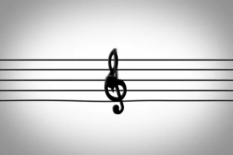 Jumping Musical Notes NTSC Stock Footage 531392
