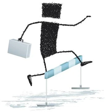 Jumping Obstacles Stock Illustration