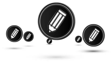 Jumping pencil icons. Looping. Stock Footage 63267033