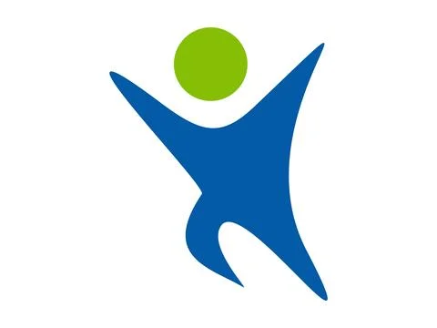 Jumping Person Icon Vector, Human Silhouette in Jump Pose, Sport and Fitnes.. Stock Illustration