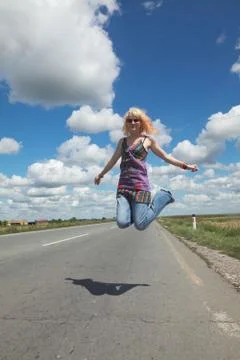 Jumping 写真素材