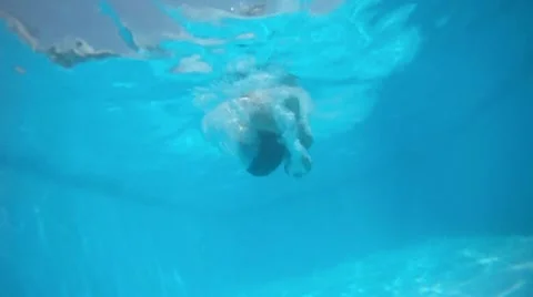 Jumping in the pool Stock Footage 27732168