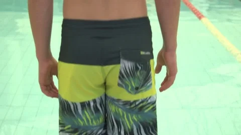 Jumping to the pool Stock Footage 76050931