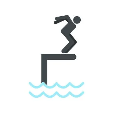 Jumping in a pool icon イラスト素材