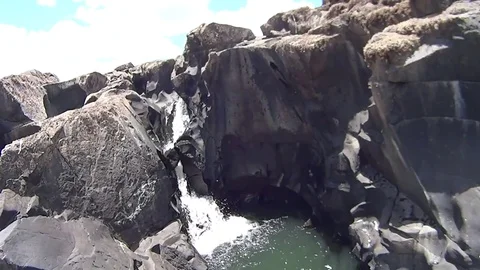 Jumping in the river Video stock 84660742