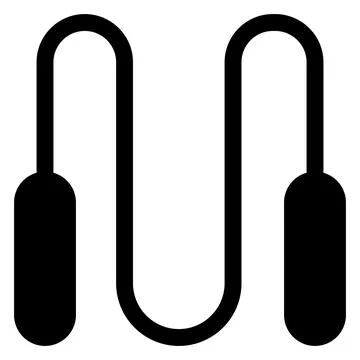 Jumping rope glyph icon vector illustration isolated on white background Stock Illustration