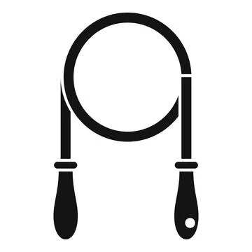 Jumping rope icon simple vector. Daily workout Stock Illustration