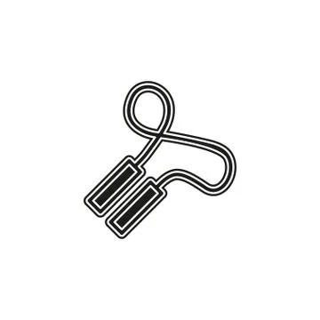 Jumping rope illustration, jumping exercise, fitness icon Stock Illustration