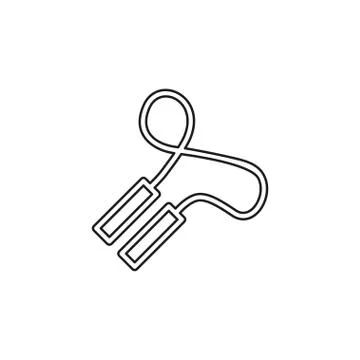 Jumping rope illustration, jumping exercise Stock Illustration