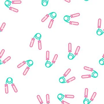 Jumping rope kid leisure vector seamless pattern Illustrazione stock
