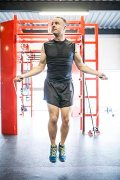 Jumping the rope Stock Photos