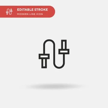 Jumping Rope Simple vector icon. Illustration symbol design template for web  Illustrazione stock