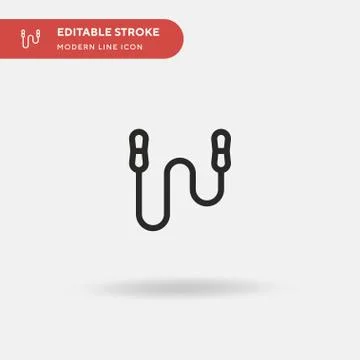 Jumping Rope Simple vector icon. Illustration symbol design template for web  Stock Illustration