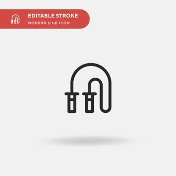 Jumping Rope Simple vector icon. Illustration symbol design template for web  Stock Illustration
