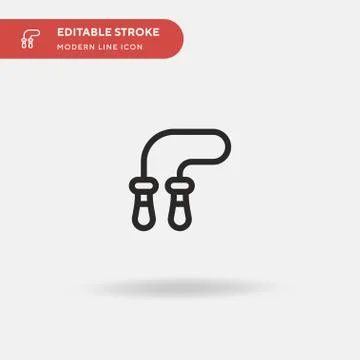 Jumping Rope Simple vector icon. Illustration symbol design template for web  Stock Illustration