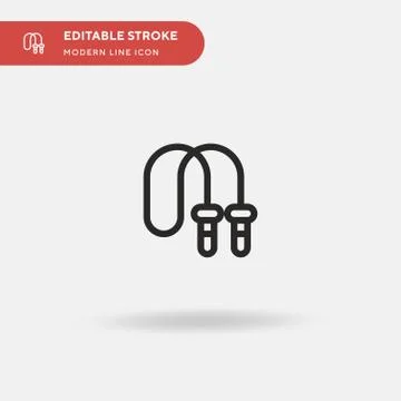 Jumping Rope Simple vector icon. Illustration symbol design template for web  스톡 일러스트